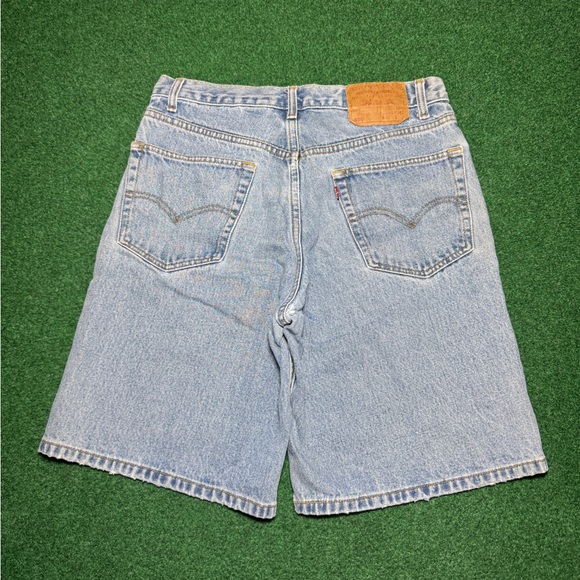 Vintage Levi’s 550 Relaxed Baggy Jorts Light Wash Y2K 32 12” Denim Shorts - Picture 1 of 11